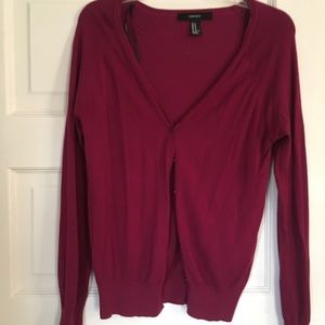 Maroon cardigan
